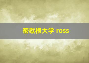 密歇根大学 ross